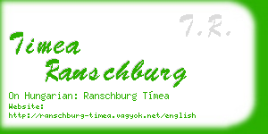 timea ranschburg business card